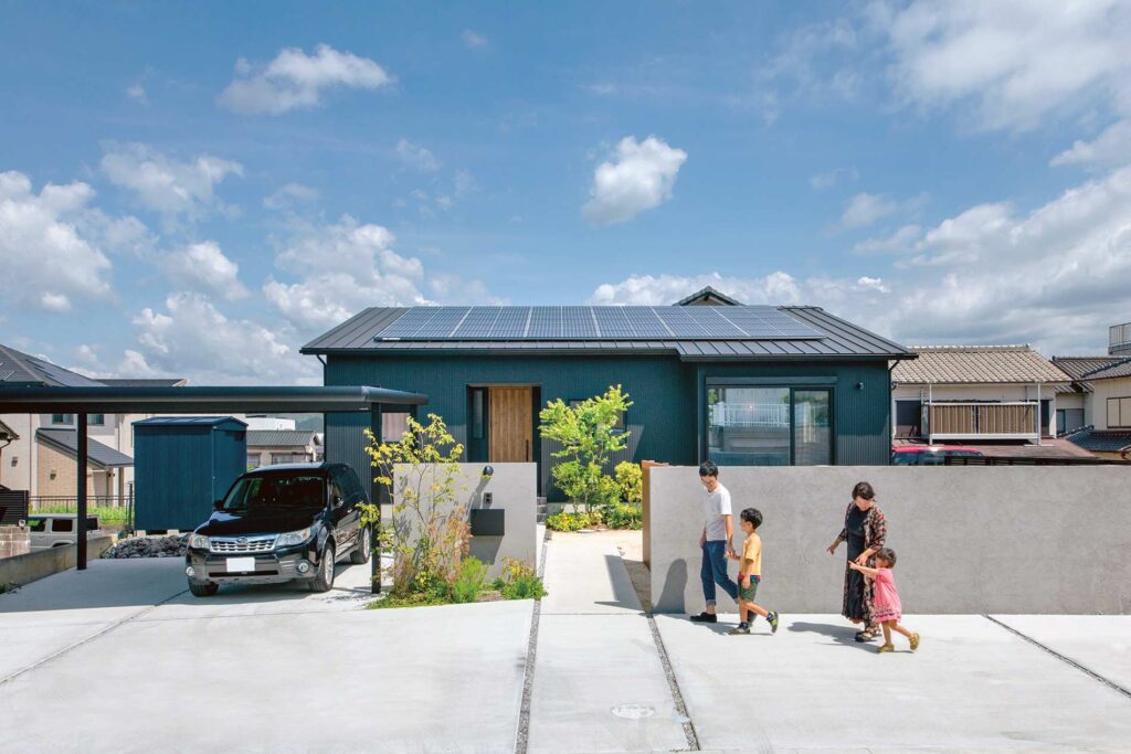 岡崎市 注文住宅 平屋 老後 勾配天井 おしゃれ 外構 外構デザイン 高気密高断熱 気密測定 吹き抜け 高性能